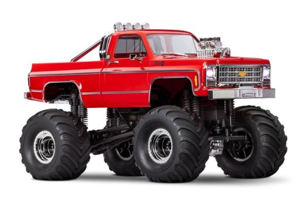 NEU TRAXXAS TRX-4MT Chevy K10 4x4 rot 1/18 Monster-Truck RTR Brushed, mit Akku und USB Ladegerät