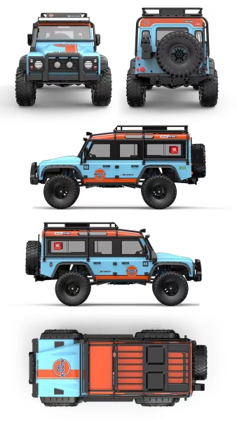 s-idee® MJX H8H blau 1:8 RC Crawler Brushless Off-Road Allrock Series Truck
