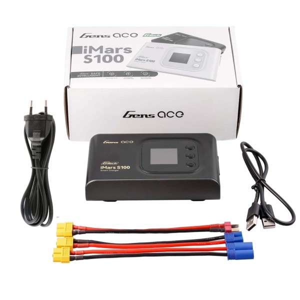 GEAS100-EB GensAce Ladegeraet iMars S100 G-Tech 100W (EU) Schwarz