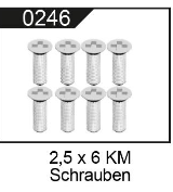 Schrauben 104009-0246 M2,5x6mm 