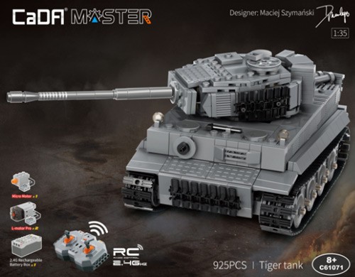 Cada C61071W German Tiger Panzer RC Tank Bricks Master Series 925 Teile