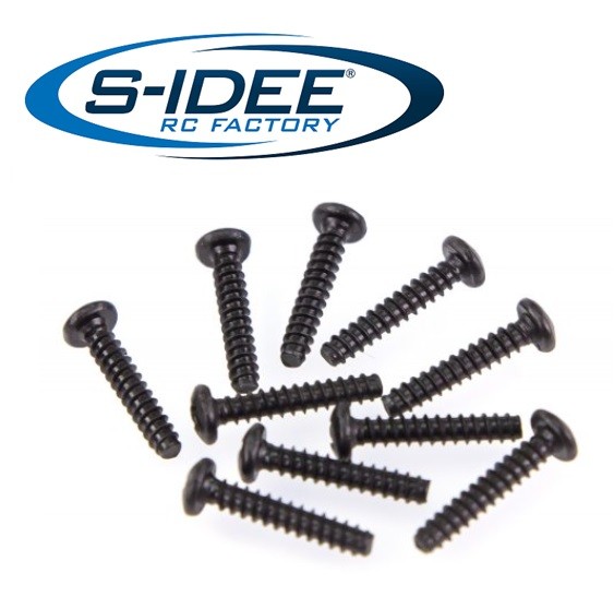 s-idee® 25-LS02 Zubehör Ersatzteil Schrauben Rundkopf 2,6 x 13,5 mm für RC-Modell S9125 18173 1:10