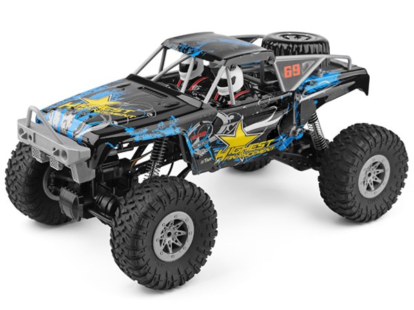 s-idee® 104310 1:10 RC Climbing Car Monstertruck Ferngesteuertes Auto schwarz blau