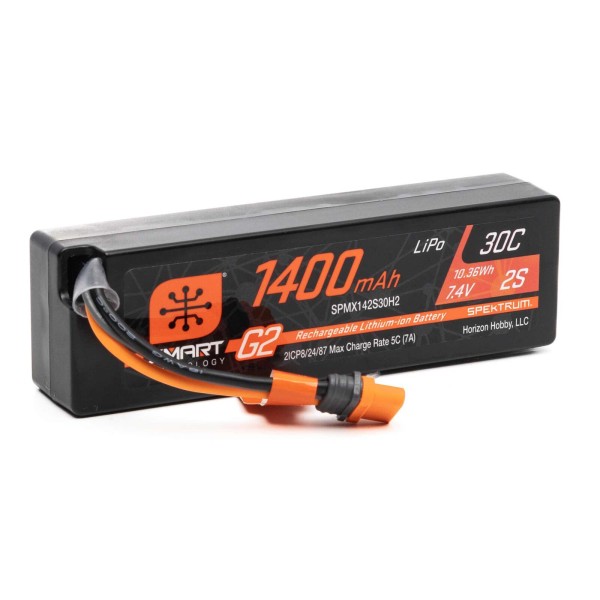 11.1V 1400mAh 2S 30C Smart LiPo Battery: IC2 SPMX142s30h2 GROM Modelle
