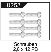 Schrauben 104009-0253 M2,6x 12mm 