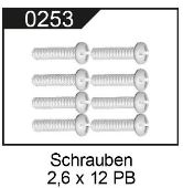 Schrauben 104009-0253 M2,6x 12mm