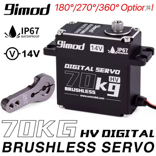9imod 70 kg wasserdichtes Servo IP67 180° High Torque Coreless Digital Servo Vollmetallgetriebe für-