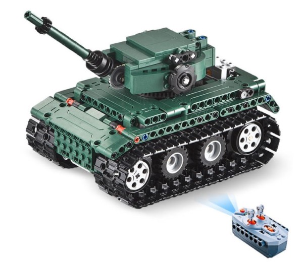 s-idee® C51018W 23014 RC Militär Bausteinpanzer Tiger 1 Tank mit Fernsteuerung