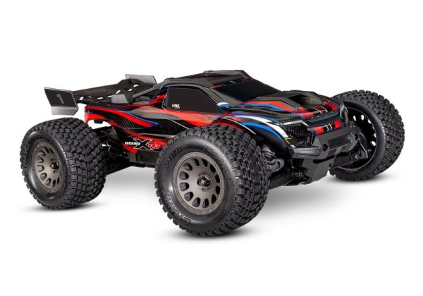 TRAXXAS MINI-XRT 3S-Power 4x4 rot 1/16 Monster-Truck RTR Brushless, HD-Teile, mit 2S Lipo/Lader