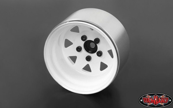 4er Set 5 Lug Deep Dish Wagon 1.9 Steel Beadlock Felgen Weiß