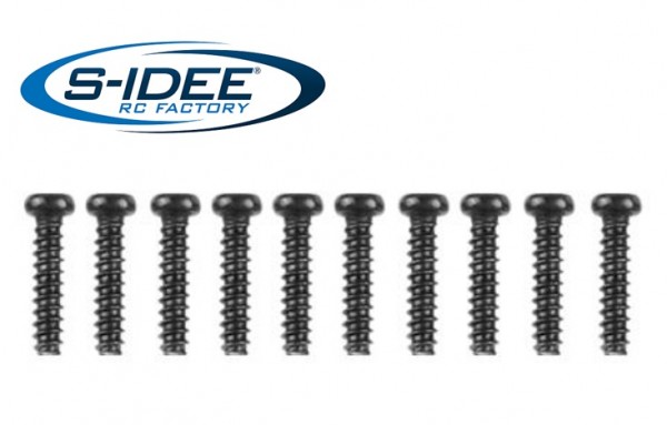 s-idee® 25-LS12 Zubehör Ersatzteil Schrauben Rundkopf 2,6 x 20 mm für RC-Modell S9125 18173 1:10