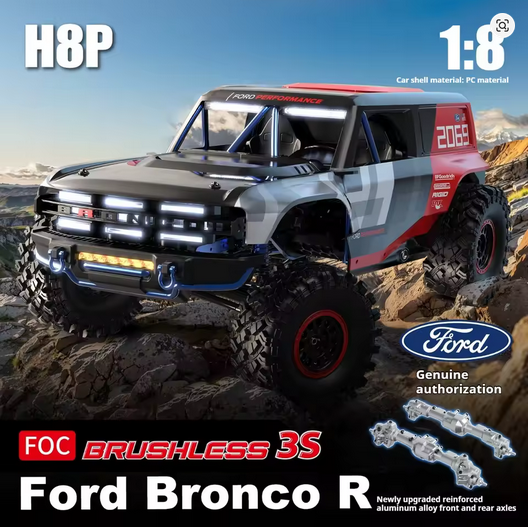 s-idee® MJX H8P 1:8 RC Crawler Brushless Ford Bronco Baja 1000