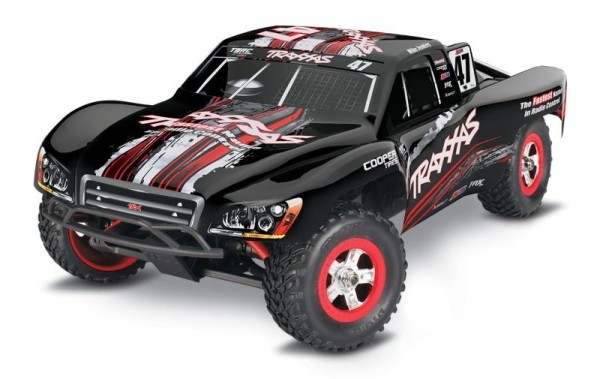 TRAXXAS Slash 4x4 #47 Mike Jenkins 1/16 Short-Course RTR Brushed, mit Akku und 12V Ladegerät 