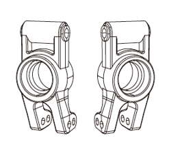 s-idee® 16260 Radlagergehäuse Hinten für MJX 16207 16208 16209 16210 H16 H16H H16E H16P