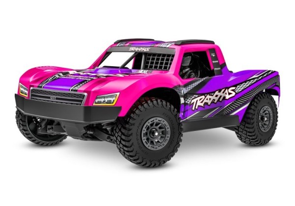 TRAXXAS MINI-Slash BL-2S 4x4 pink 1/16 Short Course RTR Brushless, HD-Teile, mit 2S Lipo/Lader