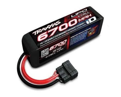 LiPo 6700mAh 14,8V 4s 25C TRAXXAS mit iD-Stecker (L178xH45xB48mm)