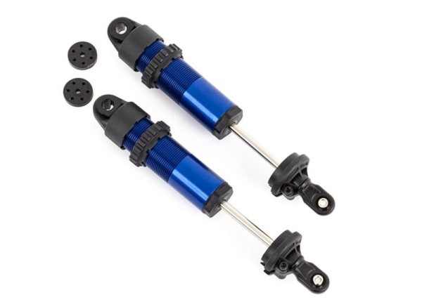 GT-Maxx Dämpfer Aluminium blau hinten (2) TRAXXAS Sledge TRX9661