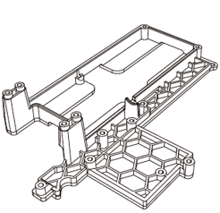 s-idee® 14130B Chassis Platte Oben/Top für MJX 14210