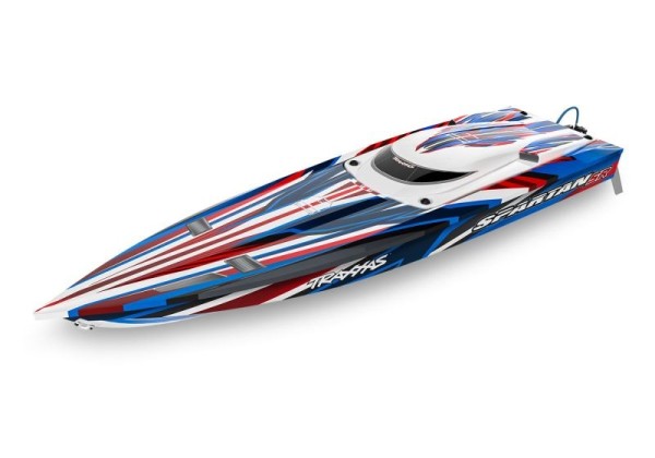 NEU TRAXXAS SPARTAN SR rot 36-Zoll Rennboot mit Self-Righting Brushless, ohne Akku und Ladegerät