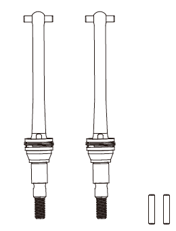 s-idee® 16410 CVD Antriebswellen Vorne & Hinten für MJX 16207 16208 16209 16210 H16 H16H H16E H16P