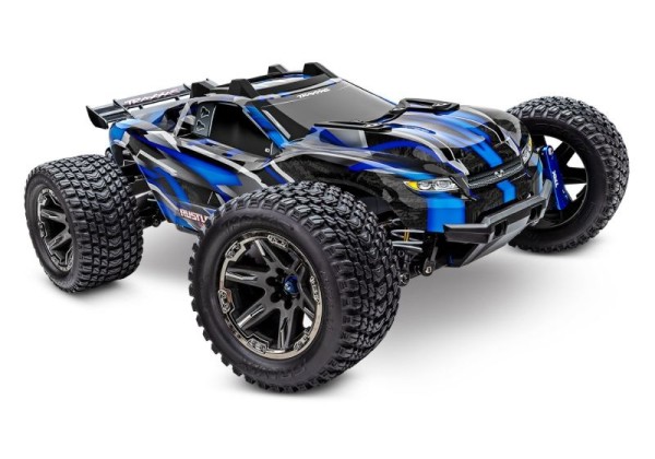 TRAXXAS Rustler 4x4 Ultimate blau 1/10 Stadium Truck RTR Brushless, ohne Akku/Ladegerät, Clipless