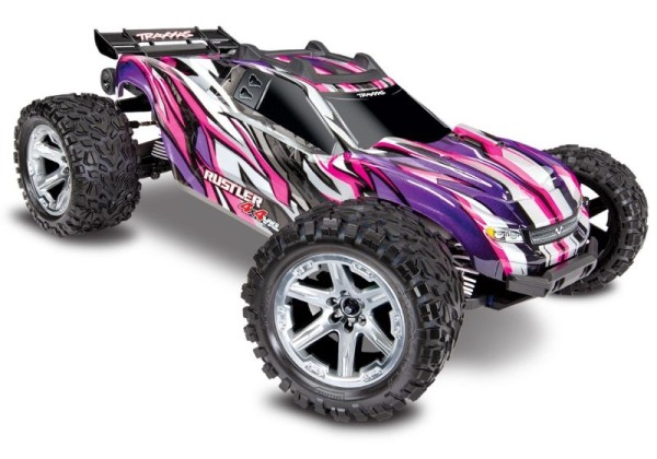 TRAXXAS Rustler 4x4 VXL pink 1/10 Stadium-Truck RTR Brushless, mit TSM, ohne Akku und Ladegerät