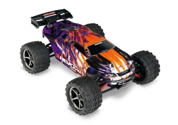 TRAXXAS E-Revo 4x4 VXL purple/violett 1/16 Racing-Truck RTR Brushless, mit Akku und 12V Ladegerät 