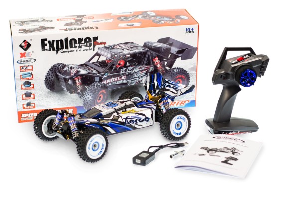 s-idee® 124017 blau 1:12 4WD 75 kmh schnell brushless Off-Road RC Buggy ferngesteuertes Auto mit 2,4