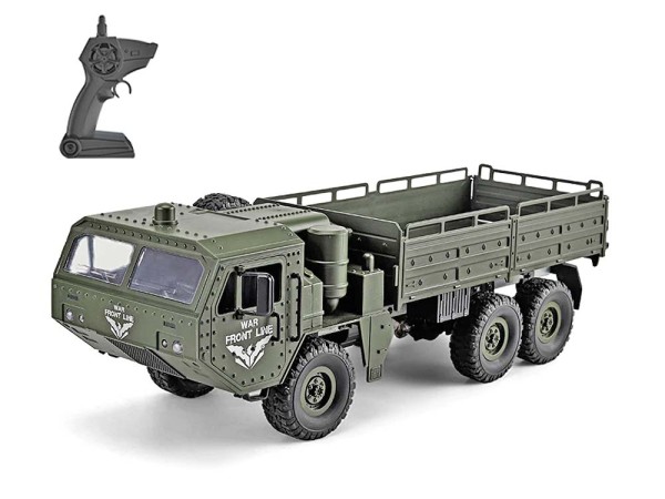 s-idee® D834 RC Truck grün 1:16 2,4 GHz LED 15 km/h Militärfahrzeug