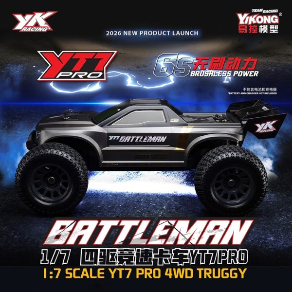 Yikong YK9071 Battleman YT7 Pro Truggy 1/7 4WD 6s Brushless RTR