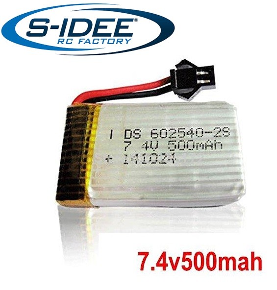 7,4V 500 mAh Akku für Quadrocopter s-idee S183C/S183W Quadro mit HD Kamera/Wifi