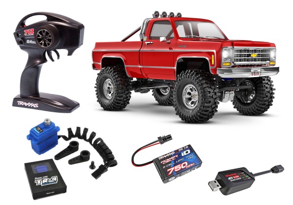 TRAXXAS 1/18 TRX-4M Chevrolet K10 4×4 High Trail Edition RTR rot Inkl. Upgradeservo PowerHD