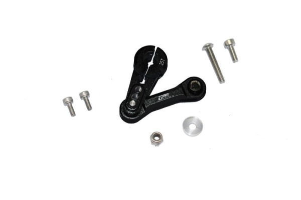 Aluminium Servohorn 25T mit Lenkstange schwarz GPM ARRMA Kraton, Outcast, Mojave, Notor, Infra, Limi
