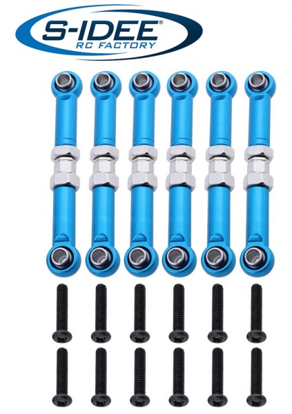 s-idee® Aluminium verstellbare Verbindungszugstangen Zubehör Ersatzteil für RC-Modell A959 A959-A A9
