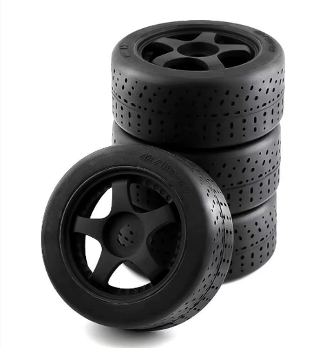 s-idee® Reifen 4er Set für 1/7 Onroad Car Infraction/HYPER VTE2 100mm x 42mm /17mm Radmitnehmer