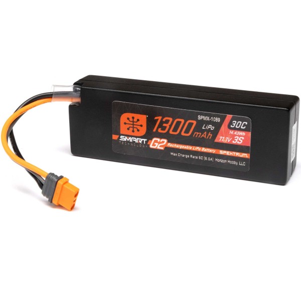 11.1V 1300mAh 3S 30C Smart LiPo Battery: IC2 Spektrum Accessories SPMXM-1089 GROM Modelle