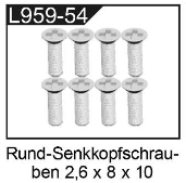 Schrauben 104009-L959-54 M2,6 x 8mm x 10mm