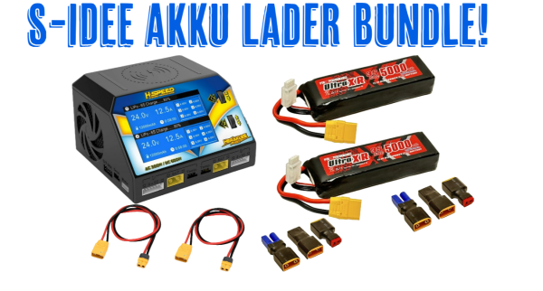 Akku Lader Bundle 2x 3s 5000 + Kabel &Herakles NEO AC/DC Dual-Ladegerät 300W EC5/TRX/T-PLUG