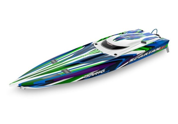 NEU TRAXXAS SPARTAN SR grün 36Zoll Rennboot mit Self-Righting Brushless, ohne Akku und Ladegerät