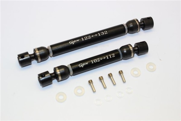 Aluminium & Stahl CVD Kardanwellen v/h schwarz TRX4 WLTOYS10400