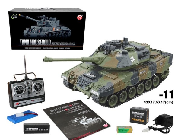 s-idee® RC Panzer YH4101E-11 German Leopard mit Airsoft-Feuerung 1:16 2.4 Ghz