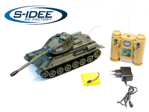 s-idee® Battle Panzer 99809 1:28 mit integriertem Infrarot Kampfsystem 2.4 Ghz RC R/C