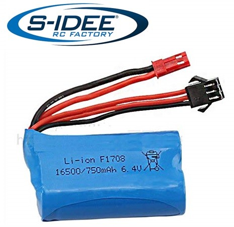 s-idee® Ersatzakku 6.4V 750mAh Zubehör Ersatzteil für RC-Modell A959-A
