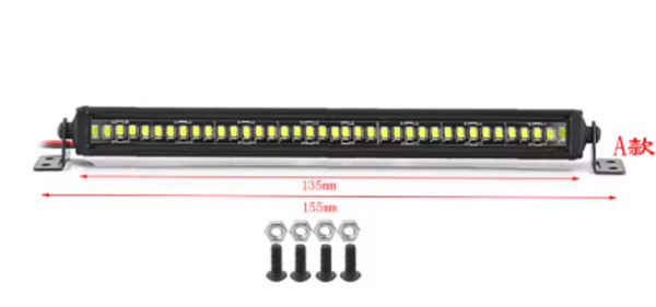 LED Lichtbalken Lightbar Dachbalken für 1/10 1/8 Basher / Crawler / LKW 135mm