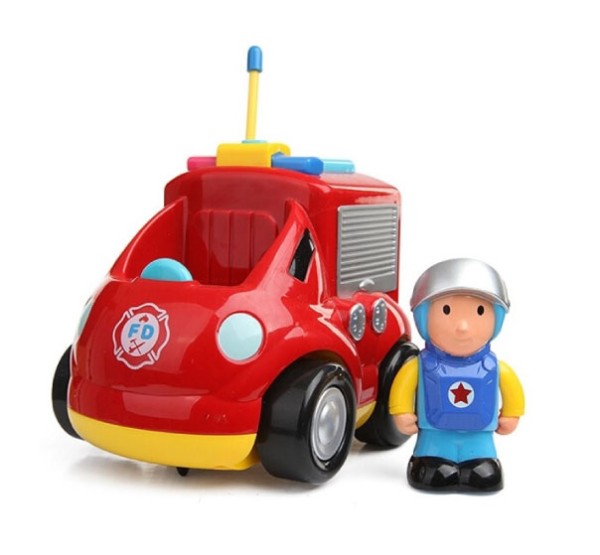 s-idee® 18166 RC Feuerwehrauto für Kleinkinder ab drei Jahren mit Musik und Lichteffekte Spielzeug A