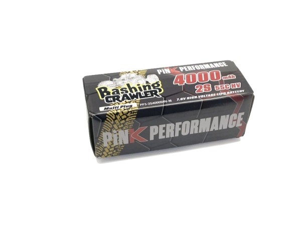 Pink Performance Bashing Crawler LiPo Akku 2S 7.6V 4000mAh 55C ( Multi Stecker) XT90