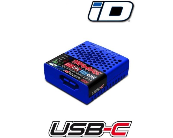 USB-C 4A Lader 40W 6-7Zellen NiMH/2-3S LIPO TRAXXAS mit iD-Akkuerkennung