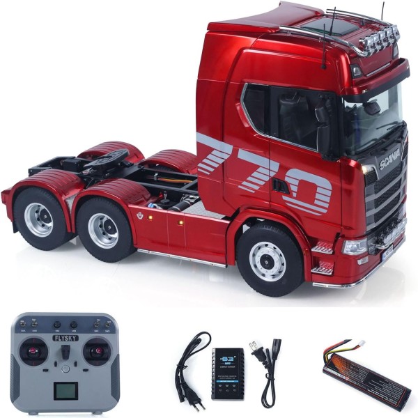 s-idee® Kabolite K770S-100 rot RC Truck 770S 1/14 6X6 RC LKW Zugfahrzeug RTR Fernbedienung