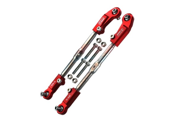 Edelstahl Lenkstangen mit Aluminium Kugelpfannen rot Vorne Kraton Notorious 6s V5/6