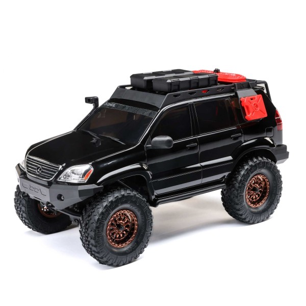 1/24 SCX24 Lexus GX 470 4X4 RTR Brushed Rock Crawler (Battery & Charger Included), Black
